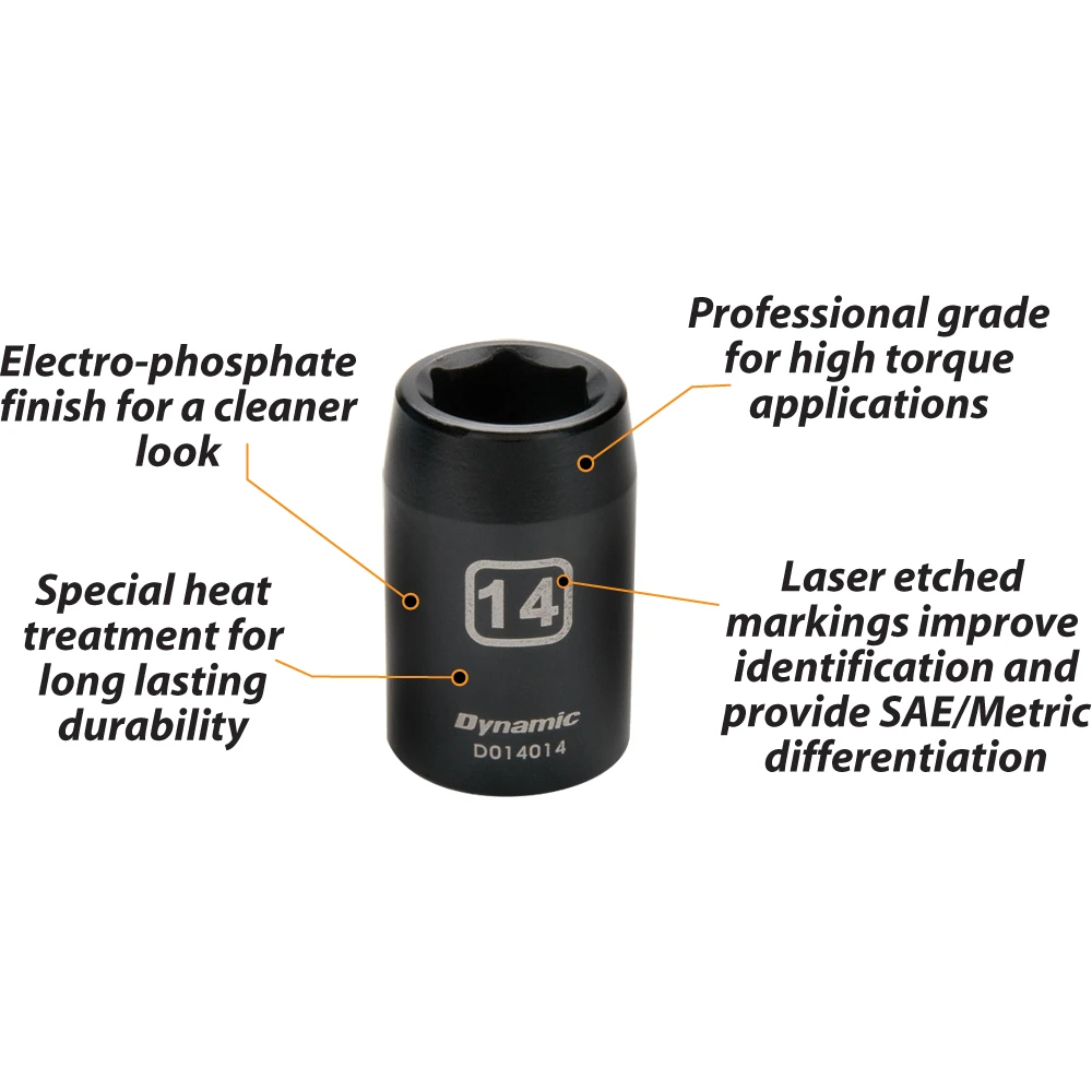 Dynamic Tools 1/2" Drive 6 Point Metric, 19mm Standard Length, Impact Socket (D014019) — product image 3