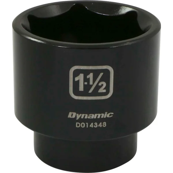 Dynamic Tools 1/2" Drive 6 Point SAE, 1-1/2" Standard Length, Impact Socket (D014348)