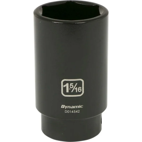 Dynamic Tools 1/2" Drive 6 Point SAE, 1-5/16" Deep Length, Impact Socket (D014542)