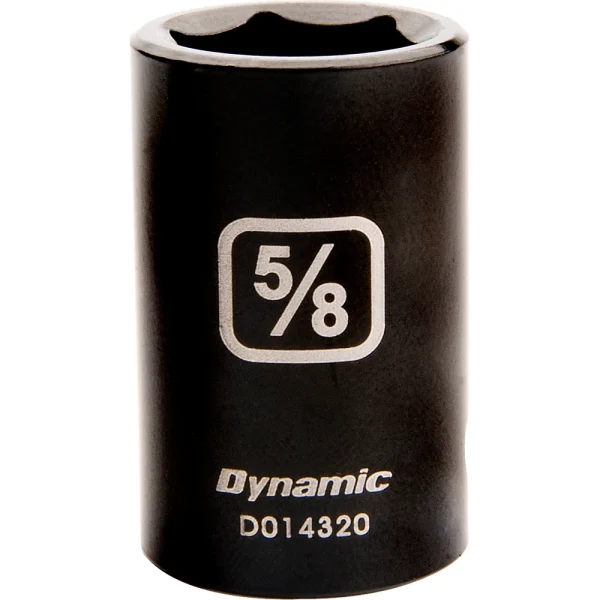 Dynamic Tools 1/2" Drive 6 Point SAE, 5/8" Standard Length, Impact Socket (D014320)
