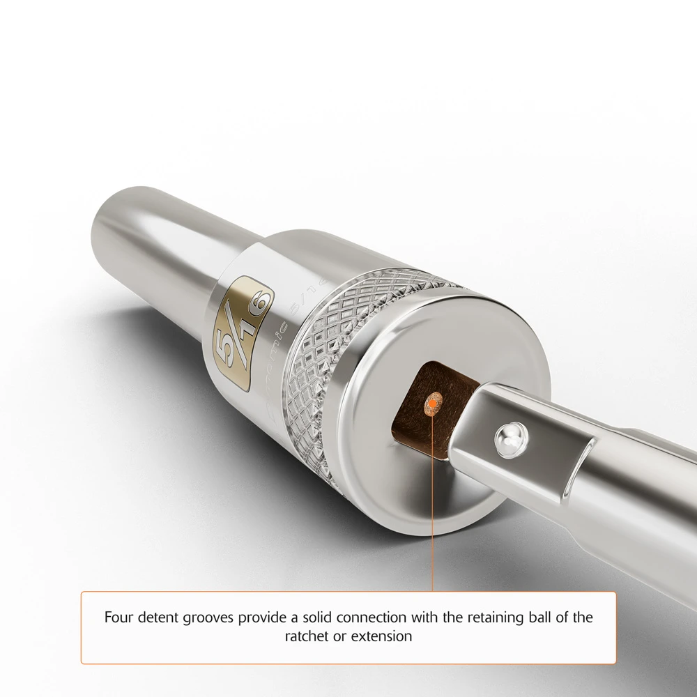 Dynamic Tools 1/2" Drive 6 Point SAE, 7/8" Deep Length, Chrome Finish Socket (D016528) — product image 7