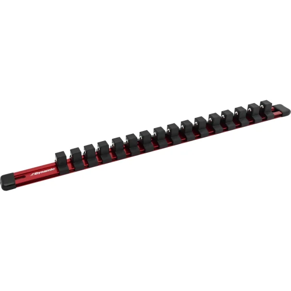 Dynamic Tools 1/2" Drive Aluminum Socket Rail Red (D029012)