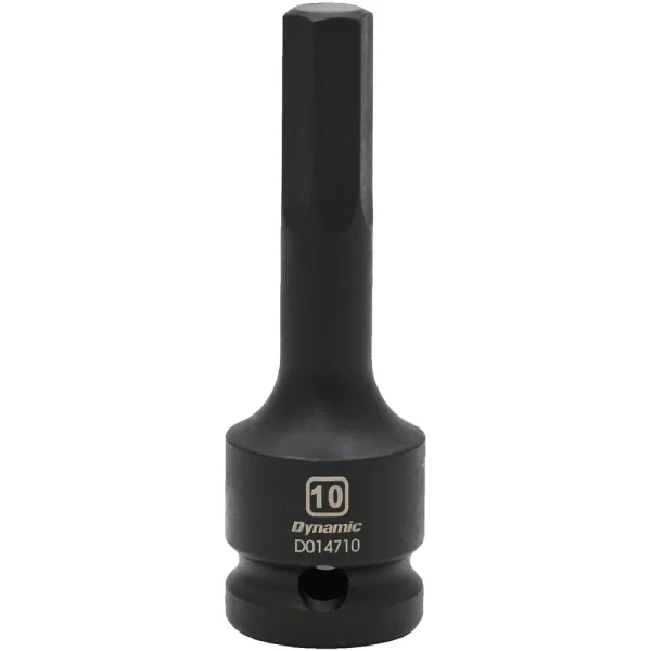 Dynamic Tools 1/2" Drive Metric Hex Head, 10mm, Bit Impact Socket (D014710)