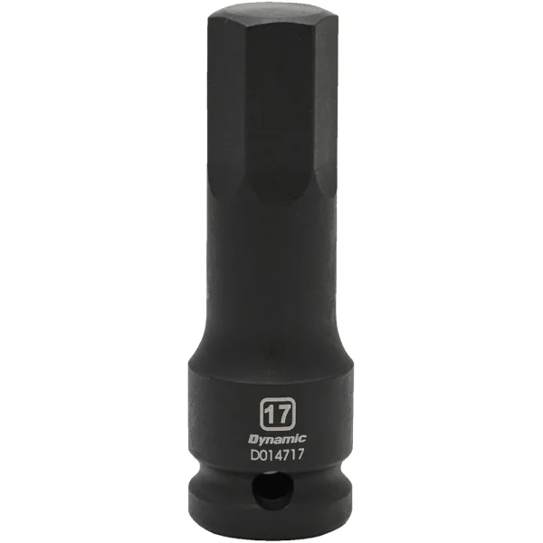 Dynamic Tools 1/2" Drive Metric Hex Head, 17mm, Bit Impact Socket (D014717)