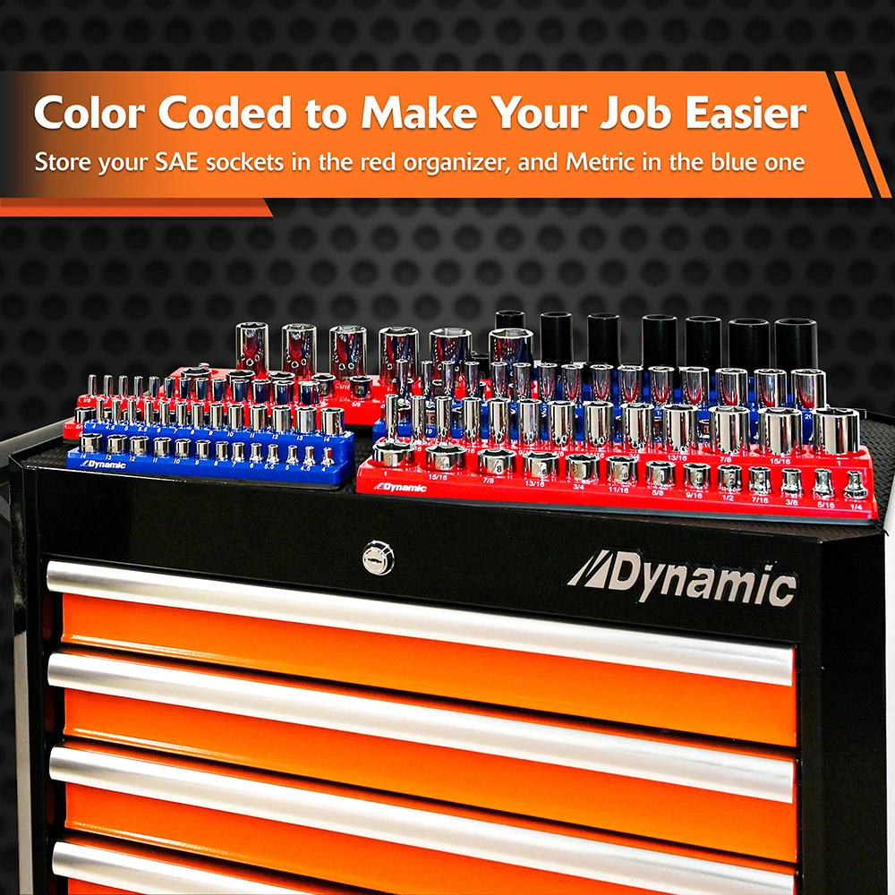 Dynamic Tools 1/2" Drive Metric Magnetic, 19 Socket Organizer (D029005) — product image 9