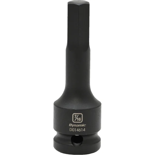 Dynamic Tools 1/2" Drive SAE Hex Head, 7/16", Bit Impact Socket (D014614)