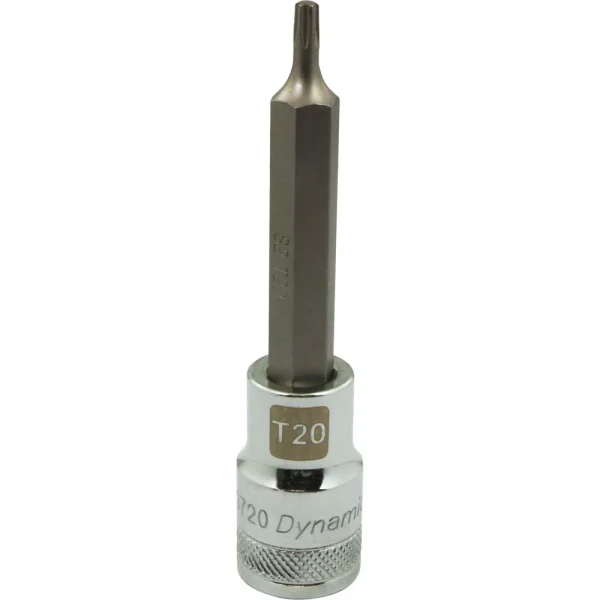 Dynamic Tools 1/2" Drive Torx® Head, T20 Long Bit, Chrome Finish Socket (D013720)