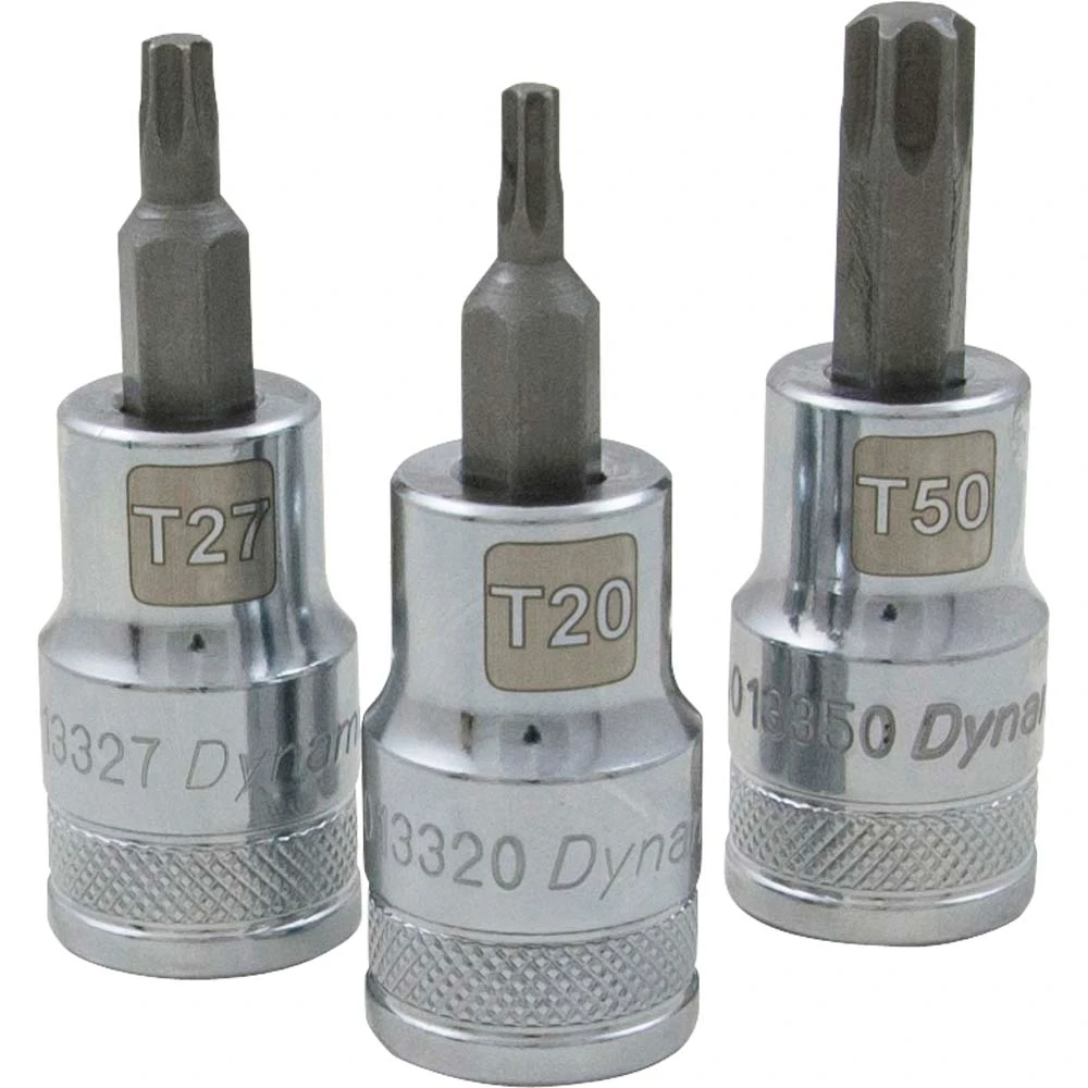 Dynamic Tools 1/2" Drive Torx® Head, T27 Bit Regular Length, Chrome Finish Socket (D013327) — product image 3