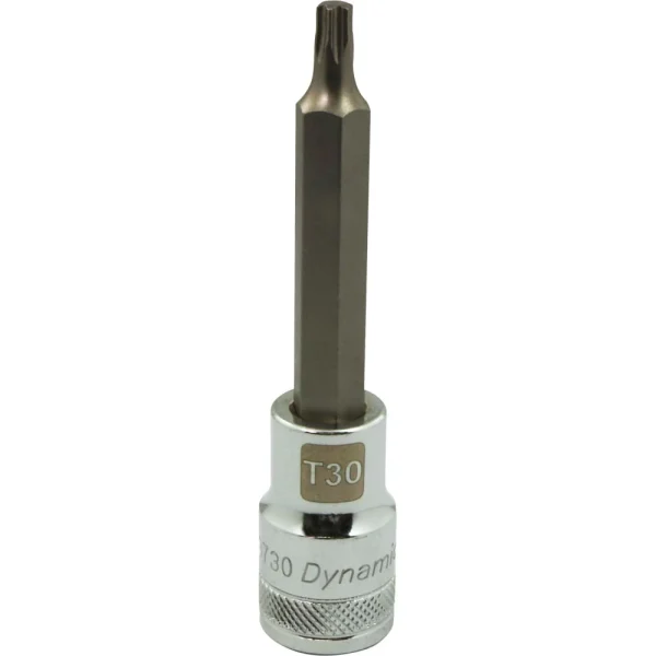 Dynamic Tools 1/2" Drive Torx® Head, T30 Long Bit, Chrome Finish Socket (D013730)