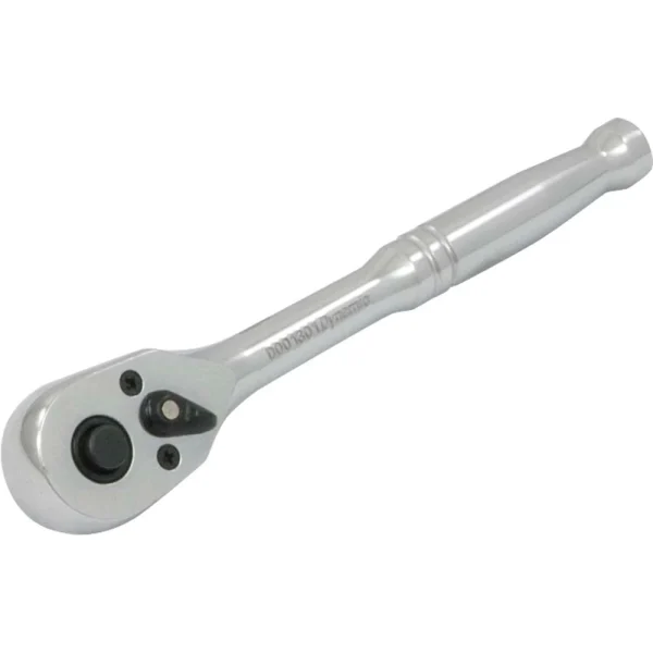 Dynamic Tools 1/4" Drive 45 Tooth Quick Release Ratchet, Chrome Finish, 5" Long (D001301)