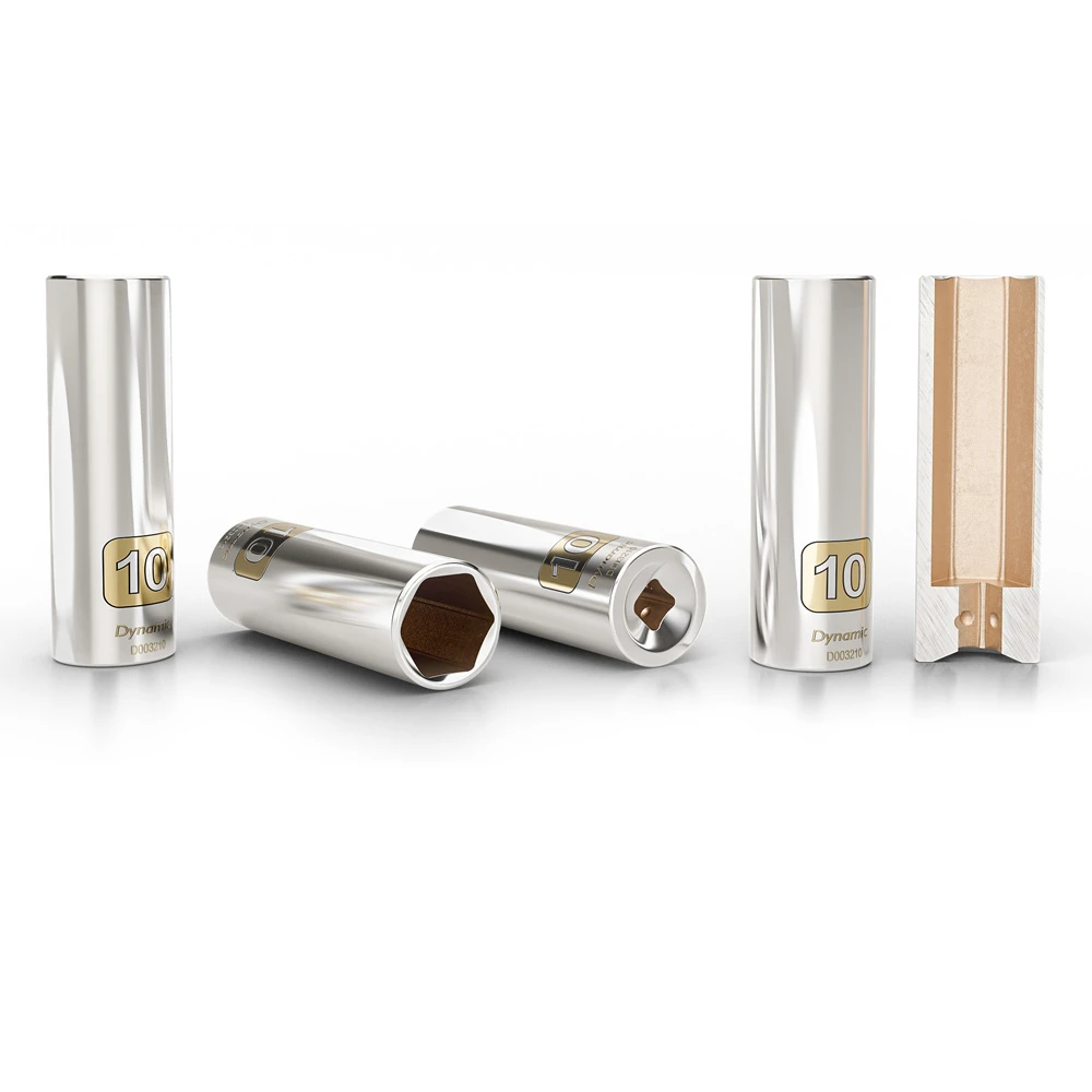 Dynamic Tools 1/4" Drive 6 Point Metric, 10mm Deep Length, Chrome Finish Socket (D003210) — product image 5