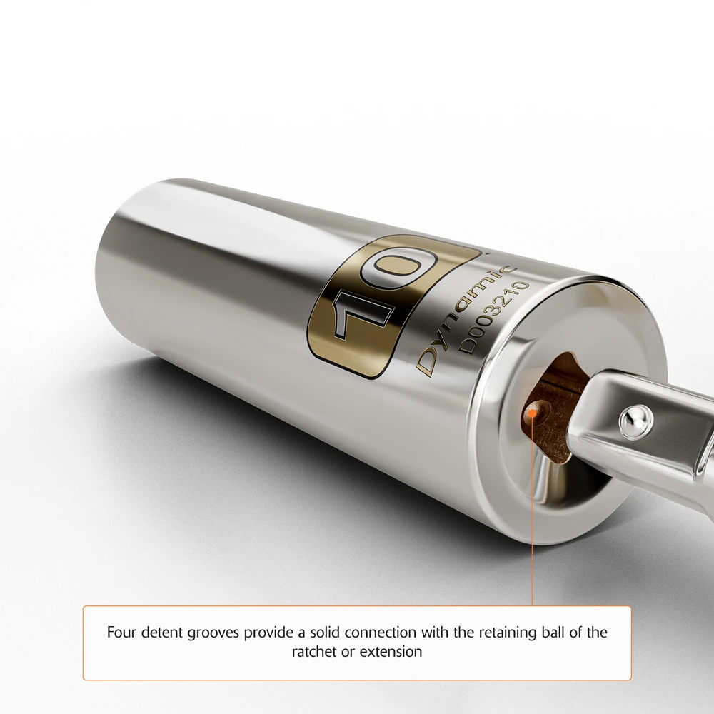 Dynamic Tools 1/4" Drive 6 Point Metric, 9mm Deep Length, Chrome Finish Socket (D003209) — product image 6