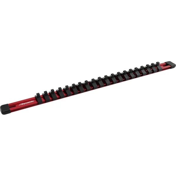 Dynamic Tools 1/4" Drive Aluminum Socket Rail Red (D029010)