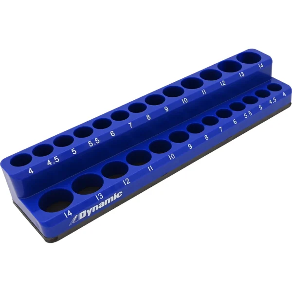 Dynamic Tools 1/4" Drive Metric Magnetic, 26 Socket Organizer (D029001)