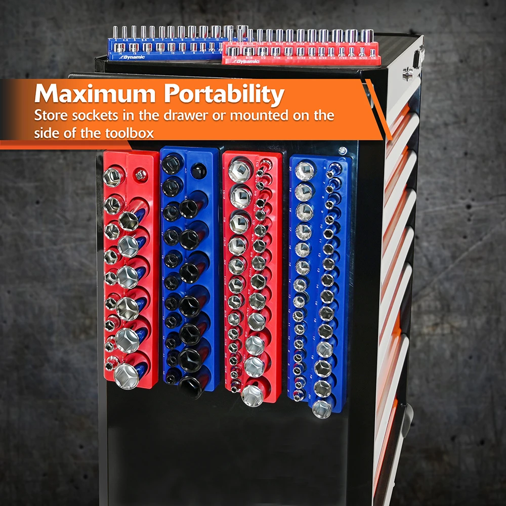 Dynamic Tools 1/4" Drive Metric Magnetic, 26 Socket Organizer (D029001) — product image 6