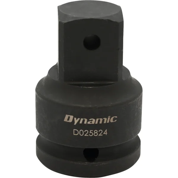 Dynamic Tools 1" Adapter Drive 3/4" Female X 1" Male, Black Impact (D025824)