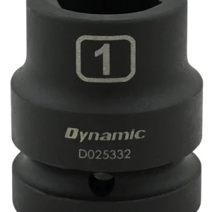 Dynamic Tools 1'' X 1" Drive, 6 Point Standard Length, Impact Socket (D025332)