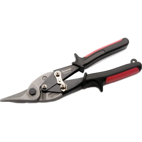 Dynamic Tools 10" Aviation Snips, Cuts Left, Red Handle (D055030)