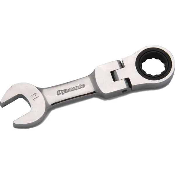 Dynamic Tools 14mm Stubby Flex Head Ratcheting Wrench (D076314)