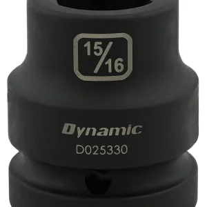 Dynamic Tools 15/16'' X 1" Drive, 6 Point Standard Length, Impact Socket (D025330)