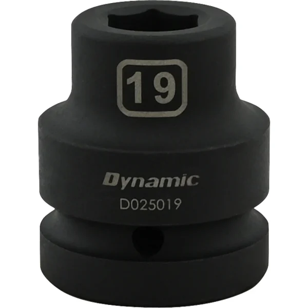 Dynamic Tools 19mm X 1" Drive, 6 Point Standard Length, Impact Socket (D025019)