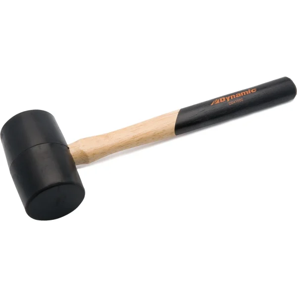 Dynamic Tools 1lb. Rubber Mallet, Hickory Handle (D041000)