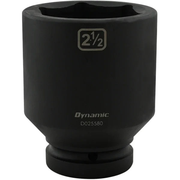Dynamic Tools 2-1/2'' X 1" Drive, 6 Point Deep Length, Impact Socket (D025580)