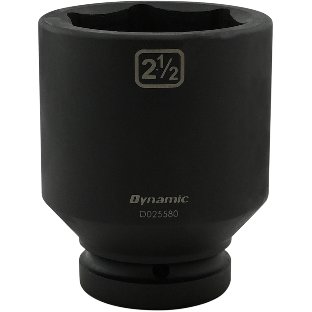 Dynamic Tools 2-1/2'' X 1" Drive, 6 Point Deep Length, Impact Socket (D025580)