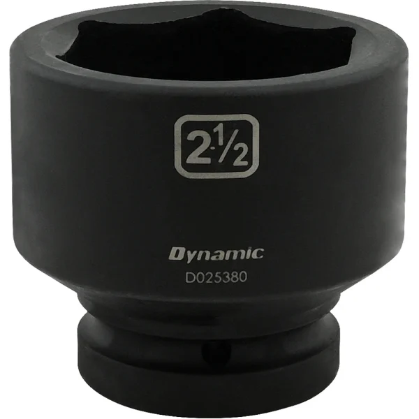 Dynamic Tools 2-1/2'' X 1" Drive, 6 Point Standard Length, Impact Socket (D025380)