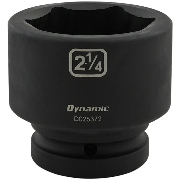 Dynamic Tools 2-1/4'' X 1" Drive, 6 Point Standard Length, Impact Socket (D025372)