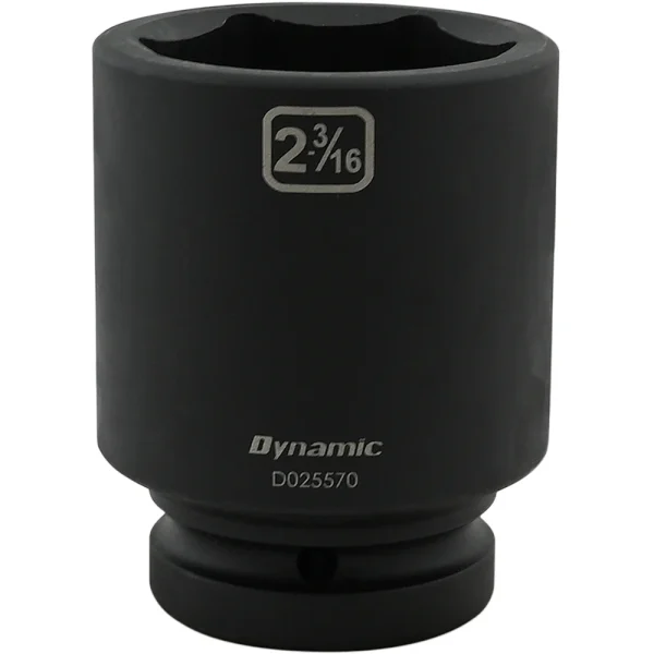 Dynamic Tools 2-3/16'' X 1" Drive, 6 Point Deep Length, Impact Socket (D025570)