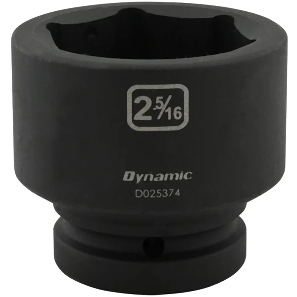 Dynamic Tools 2-5/16'' X 1" Drive, 6 Point Standard Length, Impact Socket (D025374)