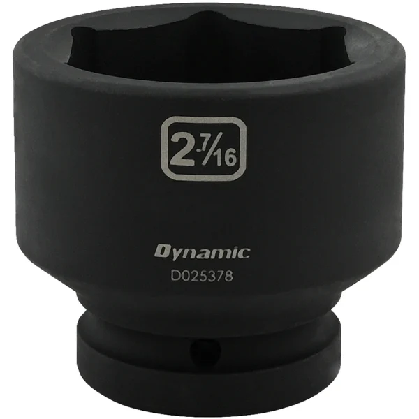 Dynamic Tools 2-7/16'' X 1" Drive, 6 Point Standard Length, Impact Socket (D025378)