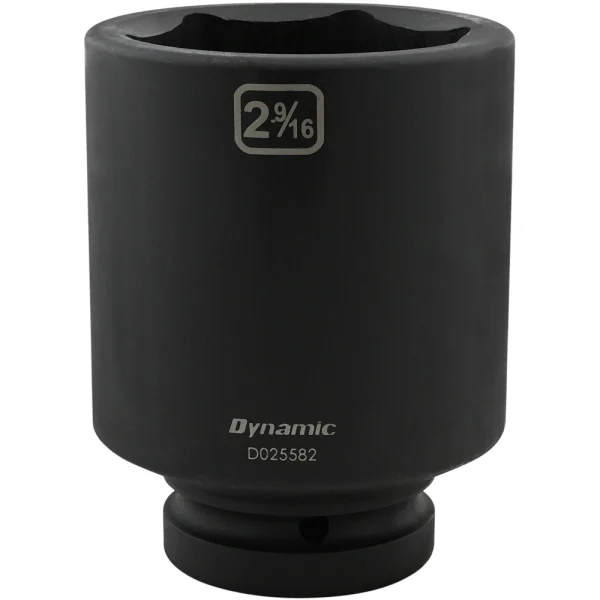 Dynamic Tools 2-9/16'' X 1" Drive, 6 Point Deep Length, Impact Socket (D025582)