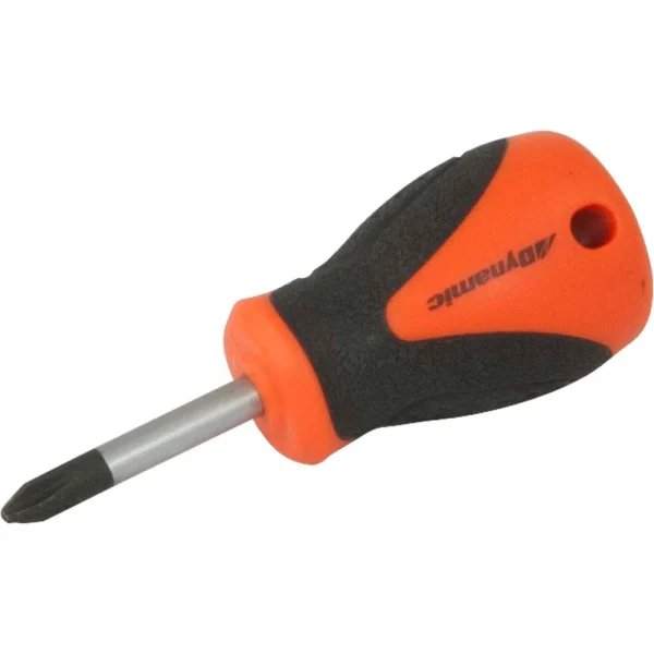 Dynamic Tools #2 Phillips® Stubby Screwdriver, Comfort Grip Handle (D062105)