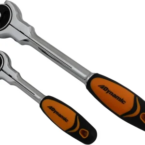 Dynamic Tools 2 Piece Swivel Head Ratchet Set, 1/4" & 3/8 Drive (D106002)