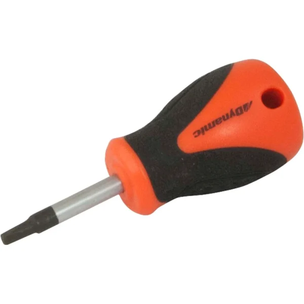 Dynamic Tools #2 Square Recess Stubby Screwdriver, Comfort Grip Handle (D062206)