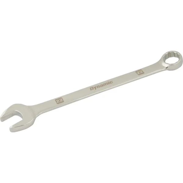 Dynamic Tools 22mm 12 Point Combination Wrench, Mirror Chrome Finish (D074122)