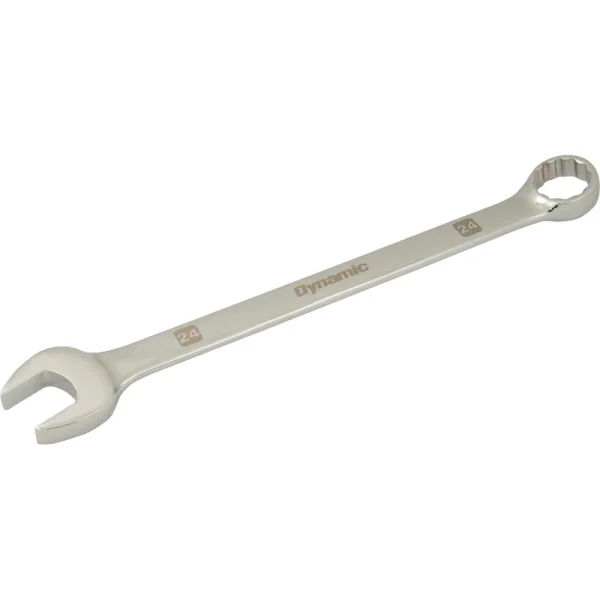 Dynamic Tools 24mm 12 Point Combination Wrench, Mirror Chrome Finish (D074124)