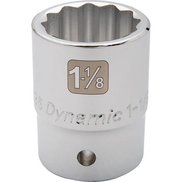Dynamic Tools 3/4" Drive 12 Point SAE, 1-1/8" Standard Length, Chrome Finish Socket (D022436)