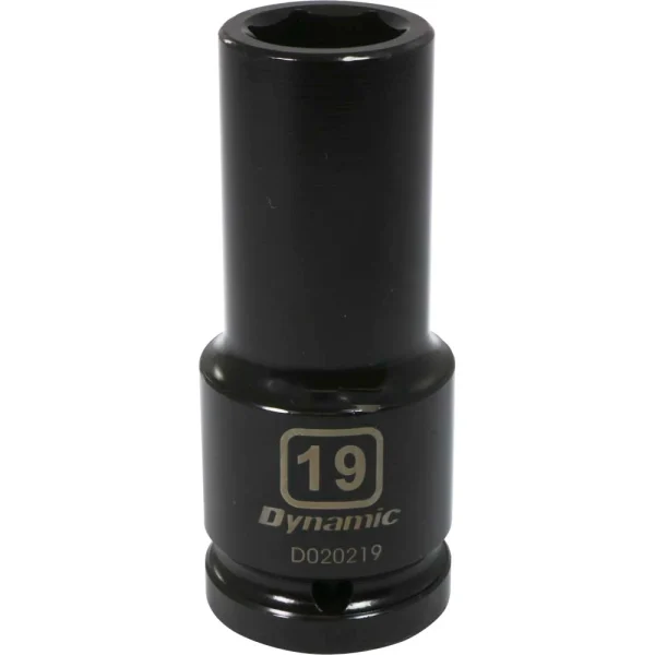 Dynamic Tools 3/4" Drive 6 Point Metric, 19mm Deep Length, Impact Socket (D020219)