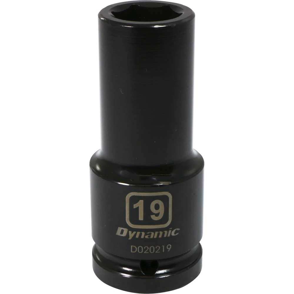 Dynamic Tools 3/4" Drive 6 Point Metric, 19mm Deep Length, Impact Socket (D020219)