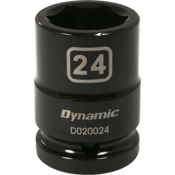 Dynamic Tools 3/4" Drive 6 Point Metric, 24mm Standard Length, Impact Socket (D020024)