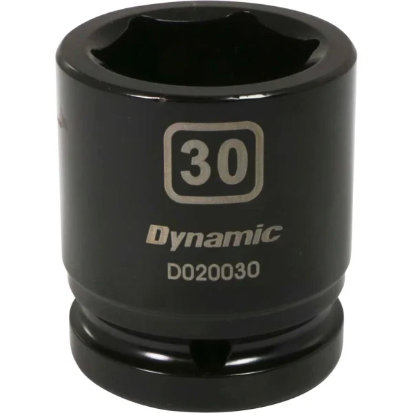 Dynamic Tools 3/4" Drive 6 Point Metric, 30mm Standard Length, Impact Socket (D020030)