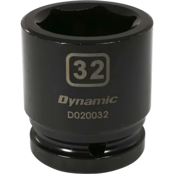 Dynamic Tools 3/4" Drive 6 Point Metric, 32mm Standard Length, Impact Socket (D020032)