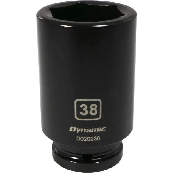 Dynamic Tools 3/4" Drive 6 Point Metric, 38mm Deep Length, Impact Socket (D020238)