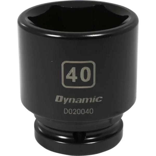 Dynamic Tools 3/4" Drive 6 Point Metric, 40mm Standard Length, Impact Socket (D020040)