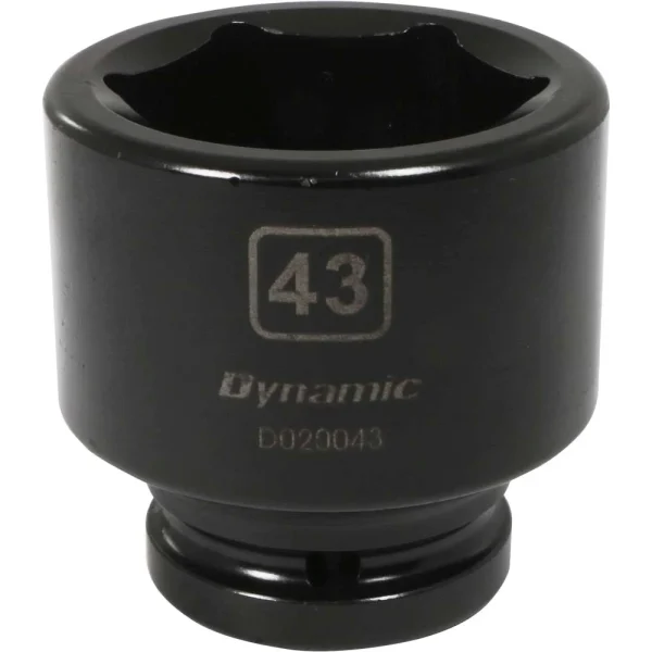Dynamic Tools 3/4" Drive 6 Point Metric, 43mm Standard Length, Impact Socket (D020043)