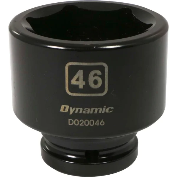Dynamic Tools 3/4" Drive 6 Point Metric, 46mm Standard Length, Impact Socket (D020046)