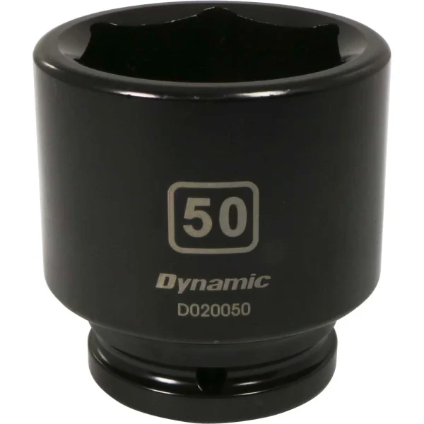 Dynamic Tools 3/4" Drive 6 Point Metric, 50mm Standard Length, Impact Socket (D020050)